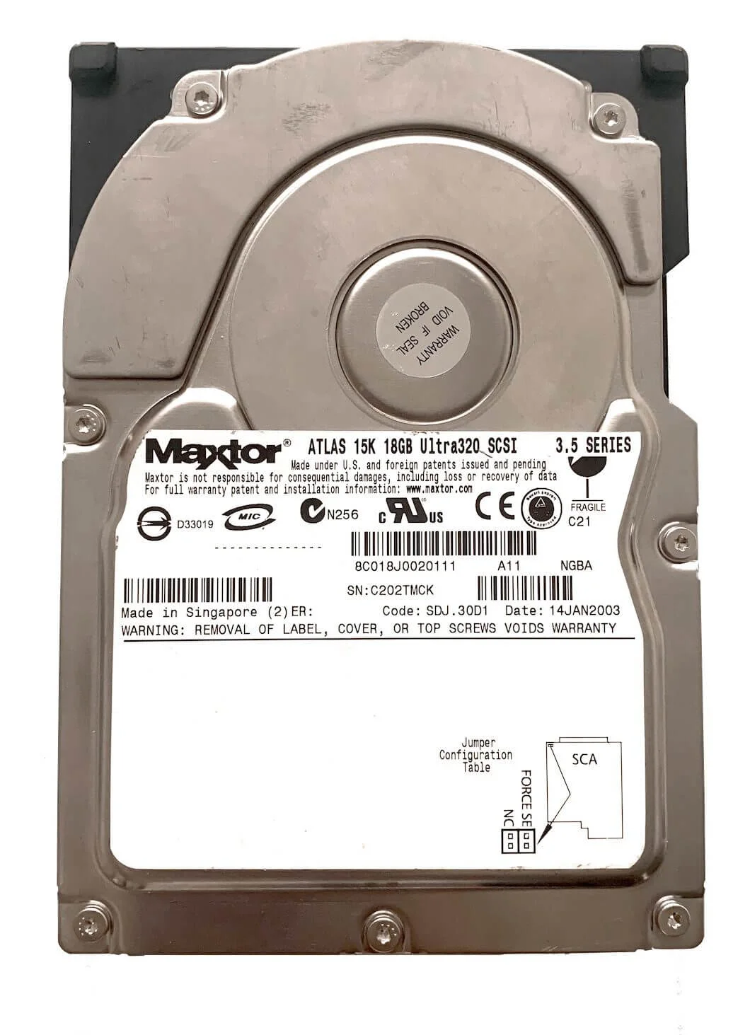 هارد اسکازی Maxtor 18GB 15K SCA
