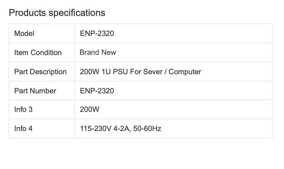 Power Enhance ENP-2320 200W