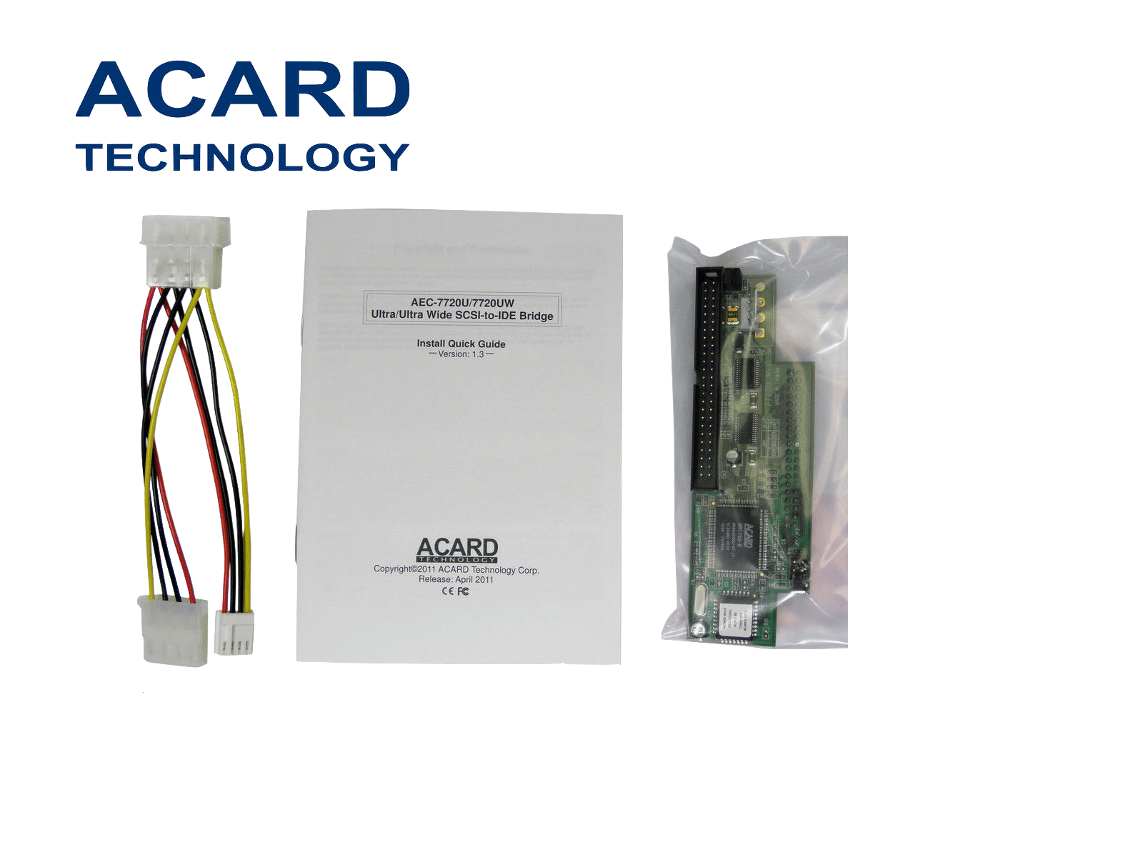 IBM Acard IDE al adaptador de puente LVD-SCSI AEC-7722 Dispositivo Ide A Scsi interfa 