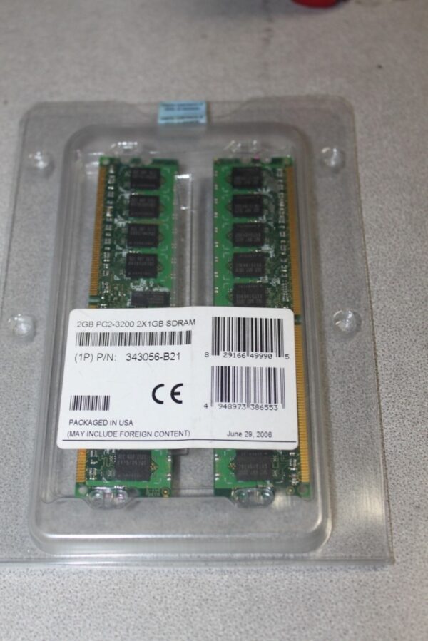 HP RAM 343056-B21 2-GB PC3200 SDRAM KIT HP RAM 343056-B21
